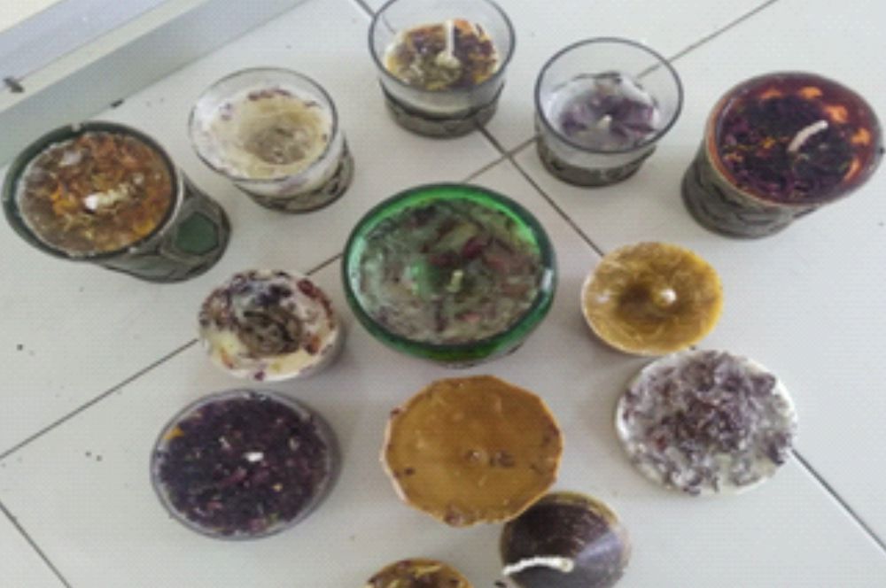 Candle Making from Floral Waste