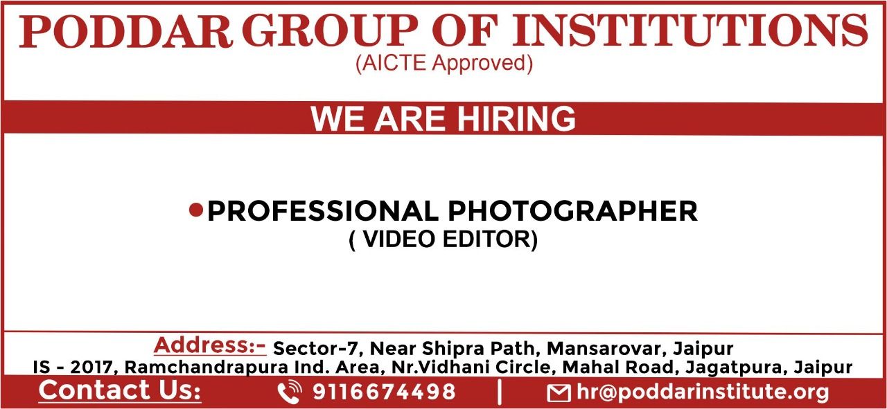 Professional Photographer (Video Editor).
