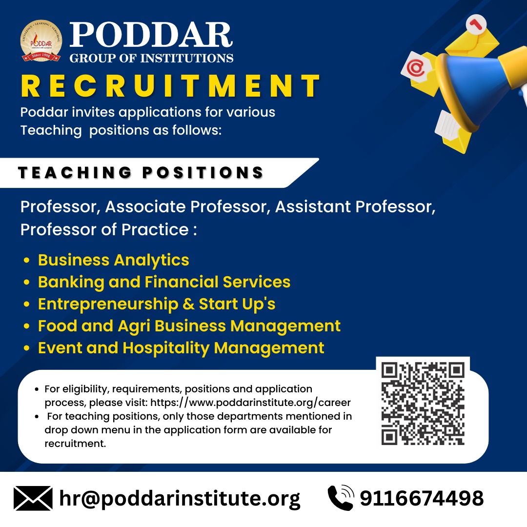 Professor, Associate Professor & Assistant Professor.
