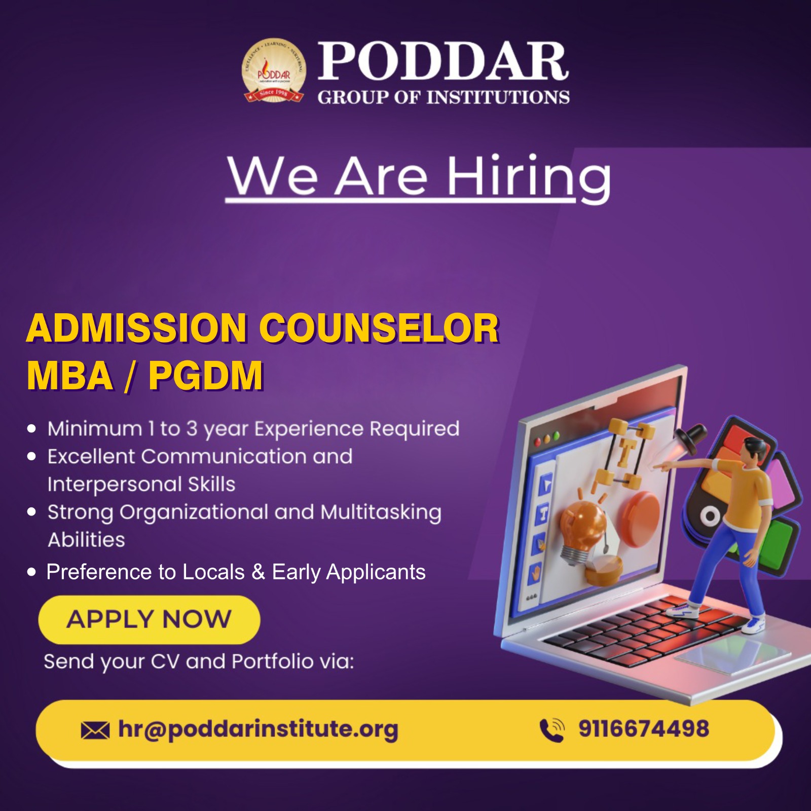 Admission Counselor MBA/PGDM